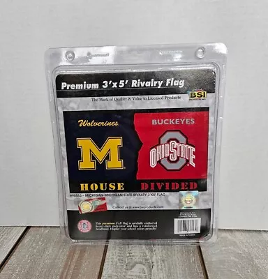  House Divided  3x5 BSI Univ. Michigan/Ohio State Univ. Buckeyes Wolverines NEW • $19.97