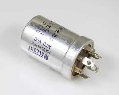 Lot Of Two  Fp419-635a Mallory Capacitor 40uf 350v Aluminum Electrolytic Large • $39.98