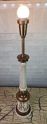 $39.99 • Buy VTG Antique Tall Neoclassical Hollywood Regency Cherub Ornate Brass Table Lamp
