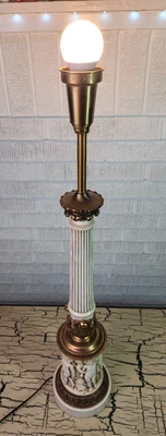 $39.99 • Buy VTG Antique Tall Neoclassical Hollywood Regency Cherub Ornate Brass Table Lamp