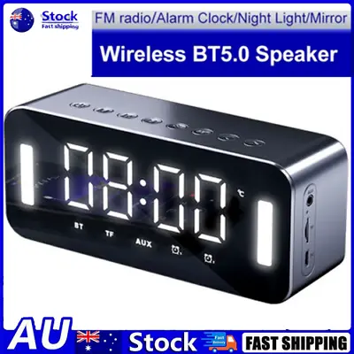 $20.99 • Buy Digital Alarm Clock FM Radio Bluetooth Speaker Wireless Night Light LED Display