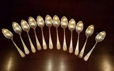 12 Teaspoon Par Plate 6  VTG Spoon Set Silent Movie Star Actors Oneida Community • $72