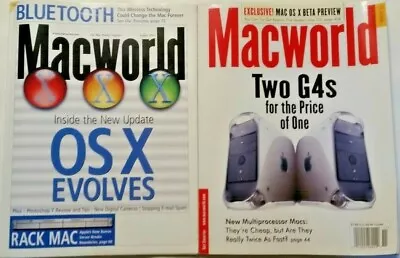 Macworld Magazines2001-2002 $3 Per Issue Computer IT Apple Volume Discounts • $3