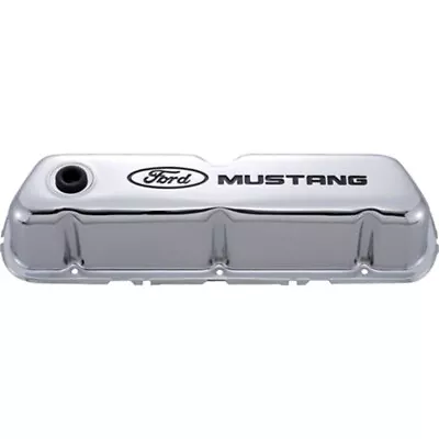 Ford Racing Ford Mustang Logo Stamped Steel Chrome Valve Covers • $144