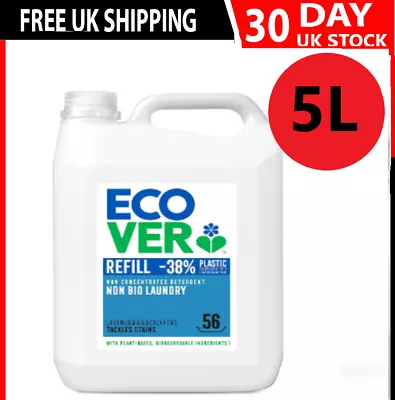 Premium Ecover Non Bio Laundry Liquid Refill Lavender Eucalypt 5 L High Quality • £20.78