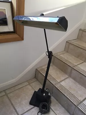 Vintage Grey Metal Planet Desk Lamp • $120