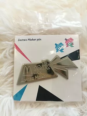 London 2012 Olympics Games Maker Silver Pin Badge • £5