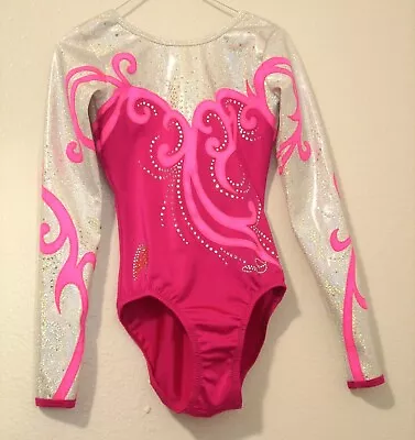 $59.99 • Buy Dreamlight Leotard 12-14 CL Pink White Longsleeved