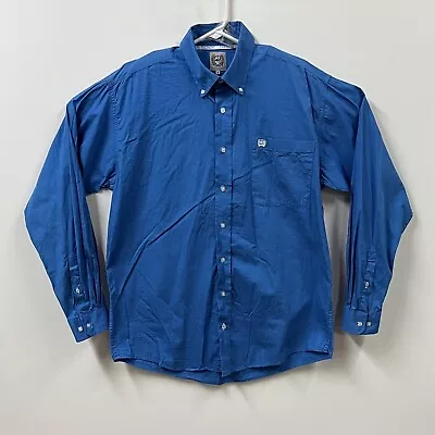 Cinch Shirt Mens Small Blue Button Down Long Sleeve Western Casual • $18.88