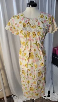 Vintage Housedress Handmade L - XL Floral CUTE!! • $5