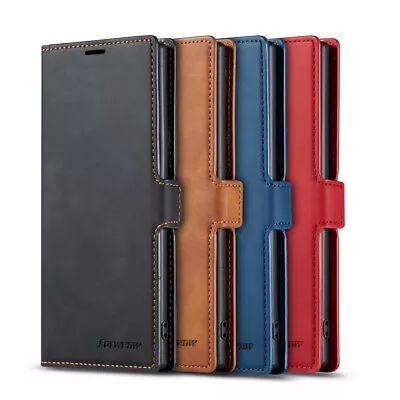 For Samsung Note10/10 Plus Note20/20 Ultra Leather Wallet Flip Phone Case Cover • £6.99