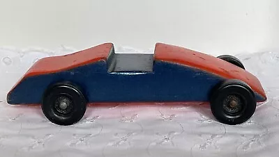 Vintage Wood Derby Toy Race Car Soap Box CMI Tires Wheels • $12