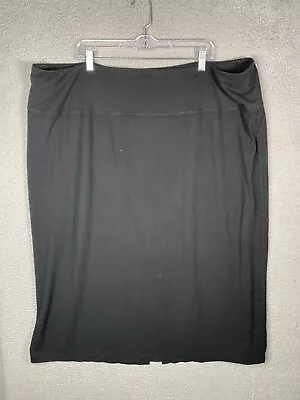 J. Jill Skirt Womens Size 4X Black Pull On Smooth Fit Midi Rayon Stretch • $25