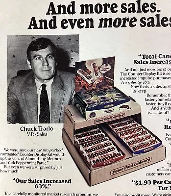 Cadbury Candy Print Ad Original Vintage 1981 Rare VHTF Almond Joy Chuck Trado • $16.29