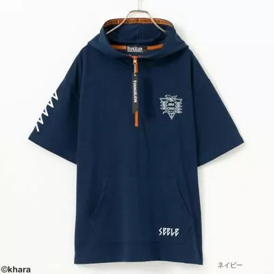 Evangelion Kaworu Nagisa Seele T-shirt Hoodie Half Zip Navy Unisex Japan Limited • $72.54