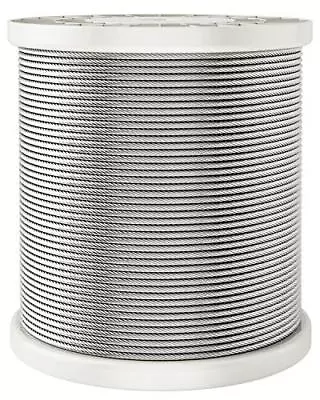 1/8  T316 Stainless Steel Cable 650 Ft Steel Cable For Decking Railing Porch Rai • $121.71