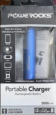 Powerocks Super Magicstick 3000 MAh Portable Charger - Blue - 370927———9 • $6.93