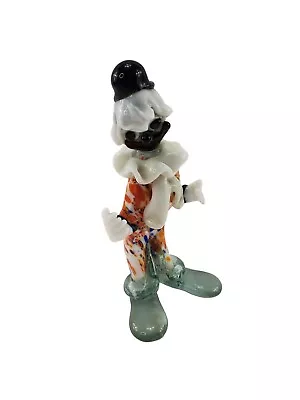 Vintage Murano Venetian Art Glass Clown Figurine Hand Blown Italian Décor • $75.96