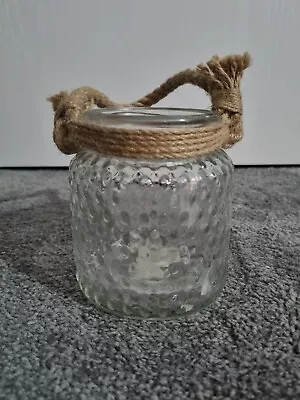 £10 • Buy Glass Candle Holder Jar Rope Vintage Wedding Party Pillar Lantern Hanging Vase