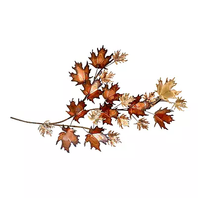 MCM Vintage Curtis Jere C.Jere Metal Wall Sculpture Maple Leaves 1971 Art LARGE • $649