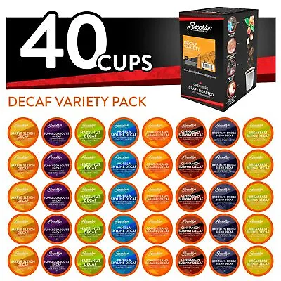 Brooklyn Beans Decaf Variety Pack Coffee Pods For Keurig 2.0 Brewer40 Count • $23.98