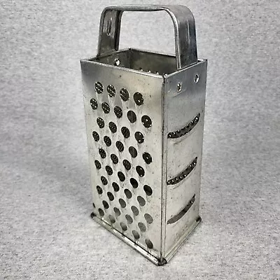 Vintage Bromwell Metal Cheese Grater 119 Michigan City Indiana Rustic Antique • $12