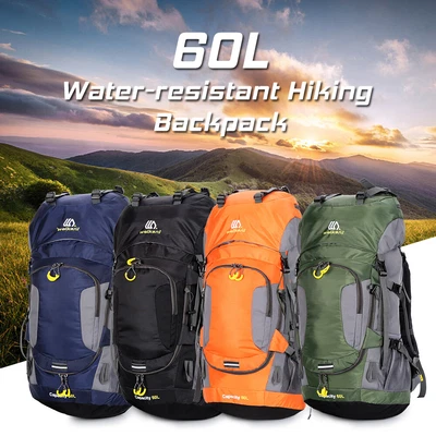 $65.36 • Buy 60L Waterproof Hiking Backpack Camping Mountain Cycling Outdoor Sport Bag P7W2
