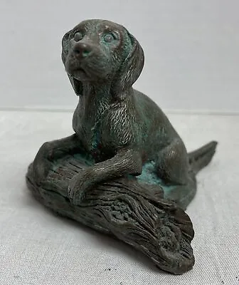 Vintage Handcrafted Bronze Dog Art Sculpture Figurine Statue Made In USA • $62.99