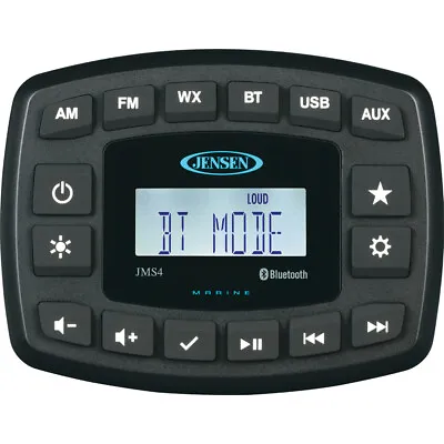 JENSEN Marine Stereo - Bluetooth AM/FM WB/USB/MP3 - Waterproof 4  12V DC Black • $270.99