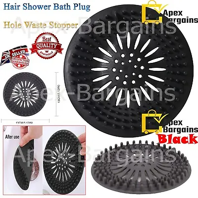 Hair Trap Shower Bath Plug Hole Waste Catcher Stopper Drain Cover Acces Filter • £2.85