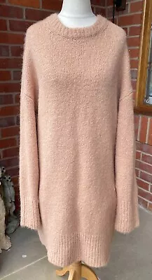 Zara Sexy Jumper /Knit Dress /Tunic Size S -L Oversized Low Cut Back Alpaca/Wool • £18