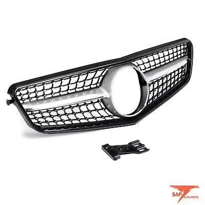 Silver Diamond Style Front Grill For 08-13 Mercedes C-Class W204 S204 • $30.99