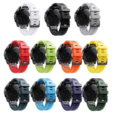 For Garmin Fenix 7 7S 7X Quick Fit Soft Silicone Watch Band Strap 20/22/26mm • $16.49