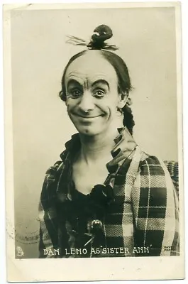 DAN LENO Comedian THEATRE Music Hall  DRURY LANE PANTOMIME Sister Anne (Dame) • £7