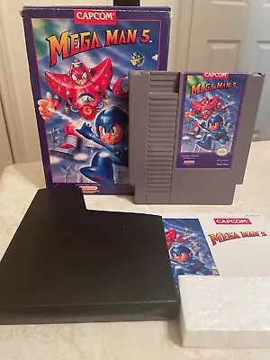 Mega Man 5 (Nintendo Entertainment System 1992) NES CIB Complete TESTED • $443.37