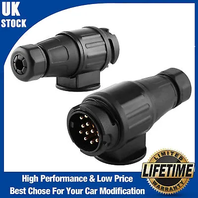 13 Pin 12V Trailer Plug Caravans Socket Plug Electrical Tow Towing Connector UK • £5.55