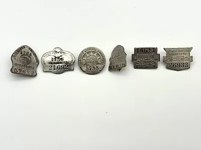 Vintage Minnesota Chauffer Metal Pins 1934-1939 Lot Of 6 • $29.95