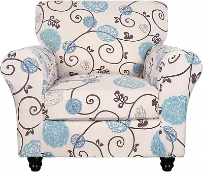 Stretch Sofa Cover Printed Couch Covers Floral Pattern 2 Piece Armchair Slipcov • $265.88