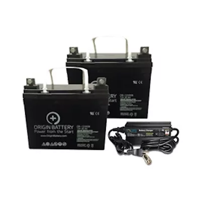 12V 35AH Wheelchair AGM U1 Battery And Charger Kit W/1 Year Warranty • $234.95