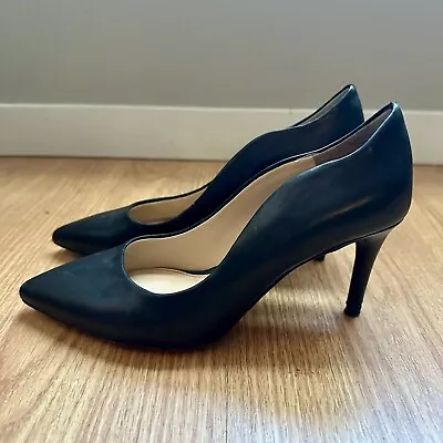 Vince Camuto Black Leather Pumps Size US 6.5 EU 37 • $27.50