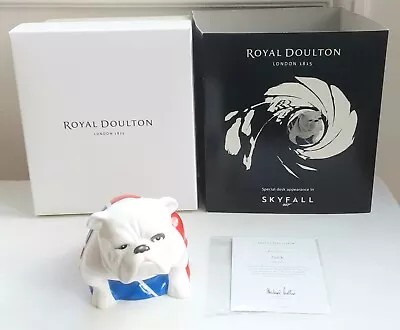 Royal Doulton British Bulldog Jack DD 007 Skyfall NIB & Certificate Discontinued • £850