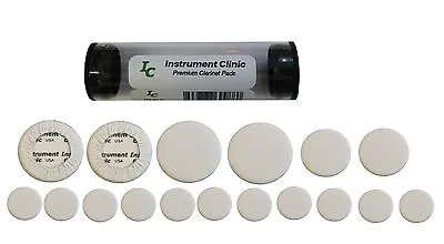 $19.99 • Buy Instrument Clinic White Leather Clarinet Pads, Made In USA!