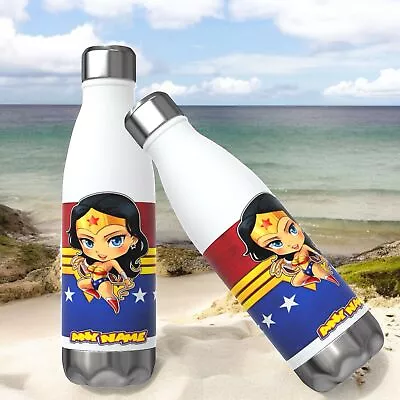 Personalised Wonder Woman Water Bottle DC  Gift For Any Age Water Bottle • £10.99