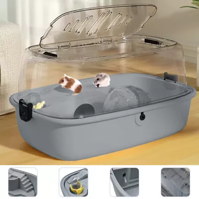 Plastic Hamster Gerbil House Small Animal Cage Box With Exercise Wheel Kettle • £16.95