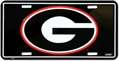 Georgia Bulldogs Black Aluminum License Plate • $9.99