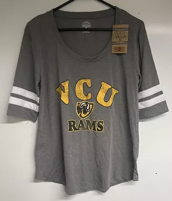 Rivalry Threads VCU Rams Ladies Small 4-6 Fashion Fit T-Shirt Gray V-neck NEW • $9