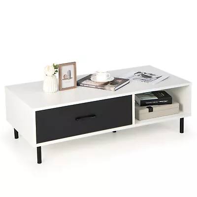 Modern Coffee Table 2-Tier Accent Cocktail Table W/ Storage For Living Room • $79.98