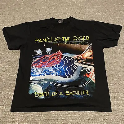 Panic At The Disco Shirt Mens Medium Black 'Death Of A Bachelor' Band Music • £13.64