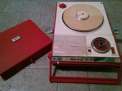 Vintage Delmonico Nivico TRP-29 Transistorized Phonograph Red White • $119.99