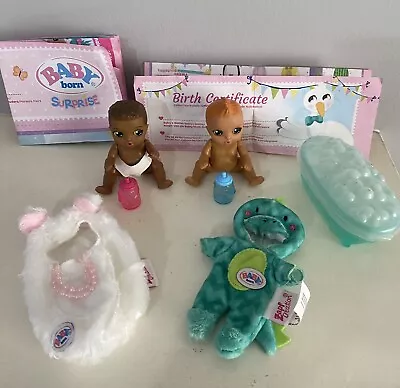 Baby Born Surprise Babies Doll With Clothes Bath Bottles & Birth Certificates • £4.99